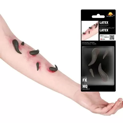 Halloweenský doplněk - umělé pijavice 5 ks