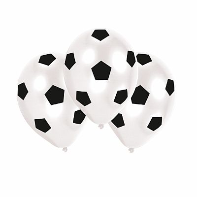 Latexové balonky Fotbalový míče - 6 ks