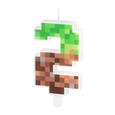 Dortová svíčka číslice Minecraft 2