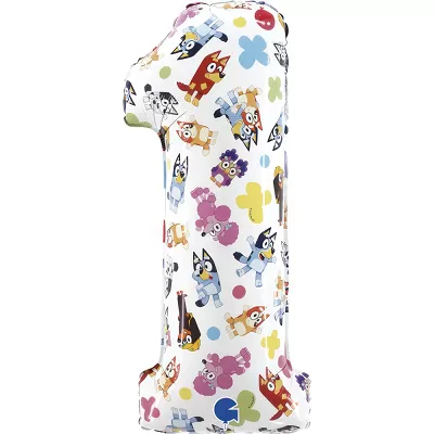 Foliová číslice 1 - Bluey 66 cm