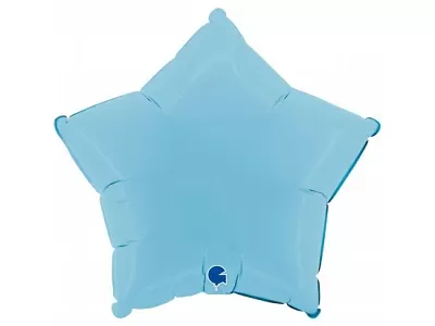 Foliový balonek hvězda světle modrá 46 cm