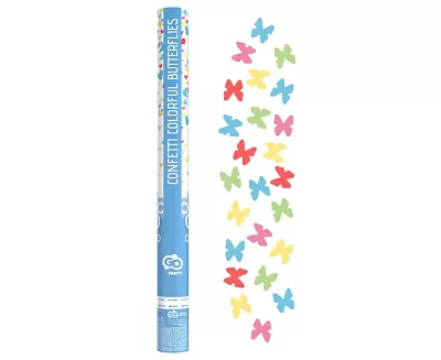 Vystřelovací konfety motýli barevní 60 cm