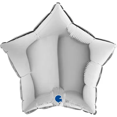 Foliový balonek hvězda stříbrná 46 cm