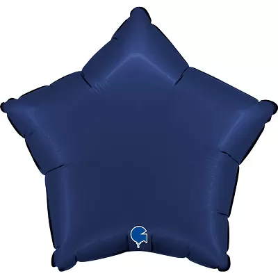 Foliový balonek hvězda matně námořnická modrá 46 cm