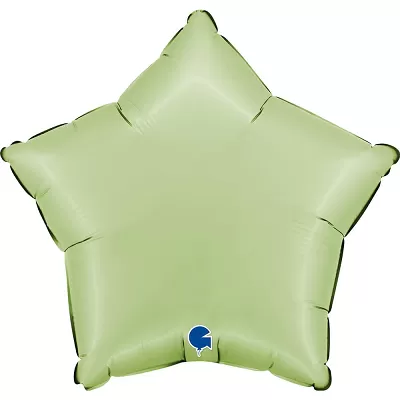 Foliový balonek hvězda matně zelená 46 cm