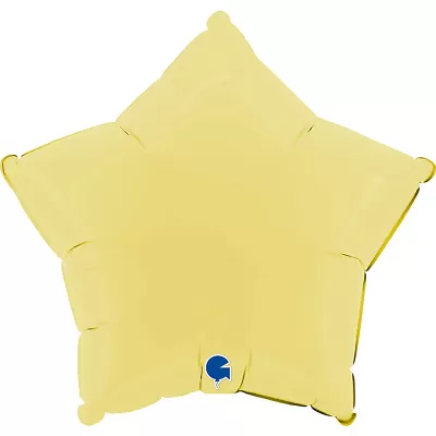 Foliový balonek hvězda matně žlutá 46 cm