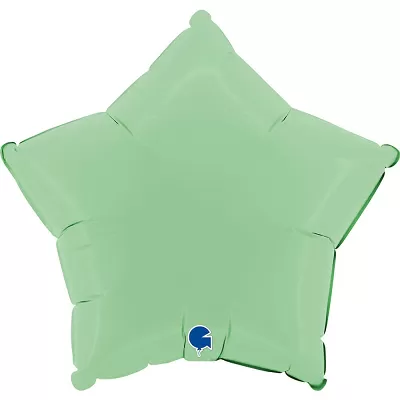Foliový balonek hvězda matně světle zelené 46 cm