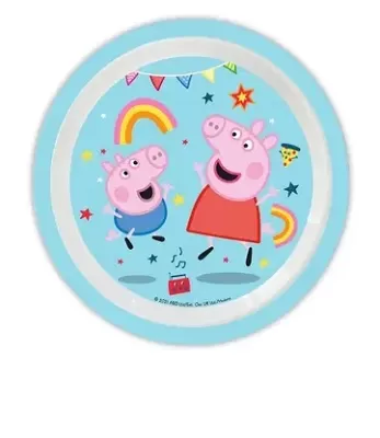 Plastový talíř Prasátko Pepina znovupoužitelný 21 cm