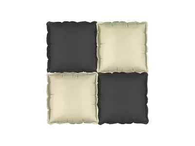 Nafukovací pozadí do fotokoutku čtverec černá-béžová 35 x 35 cm - 4 ks