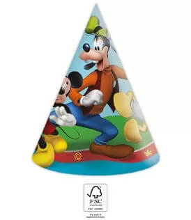 Papírové čepičky Mickey Mouse - Rock the House 6 ks