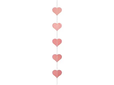 Girlanda srdíčka rosegold 350 cm