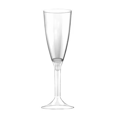 Sklenky na sekt šampusky s podstavcem průhledné - 4 ks