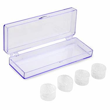 Spokey SHELL Špunty do uší na plavání, transparentní, 4 ks