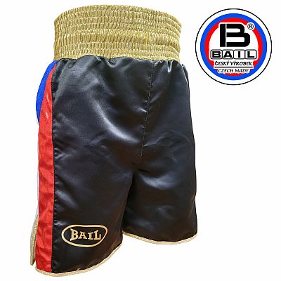 Boxerské trenky BAIL, 10 cm pas, česká vlajka, Satén