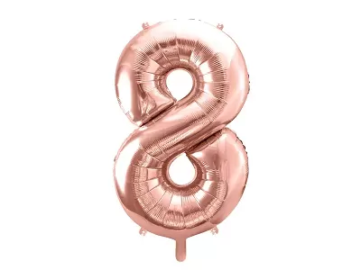 Foliová číslice - rose gold 8 - 86 cm
