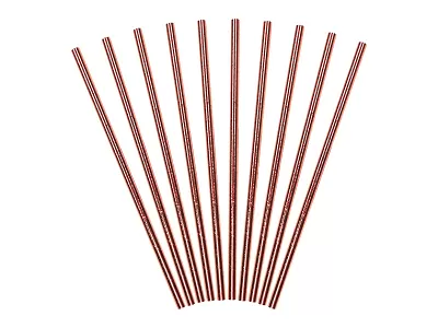 Papírová brčka rose gold - 250 ks
