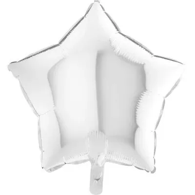 Foliový balonek hvězda bílá 45 cm - Nebalený