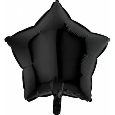 Foliový balonek hvězda černá 45 cm - Nebalený