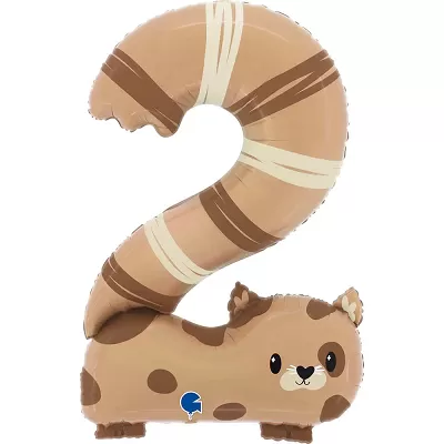 Foliová číslice Puppyloons 2 kočička 89 cm