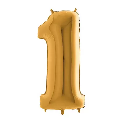 Foliová číslice zlatá 1 - 102 cm