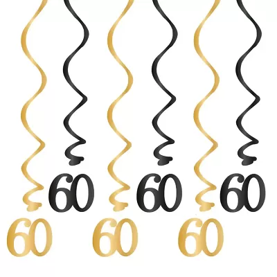 Závěsné narozeninové spirály 60. narozeniny