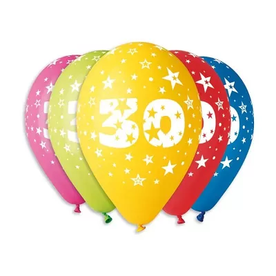 Latexový balonek číslo 30 - 30 cm