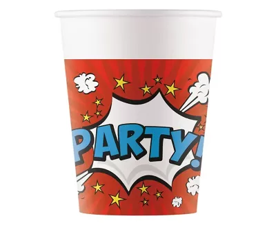 Papírové kelímky - Boom párty 200ml 8ks