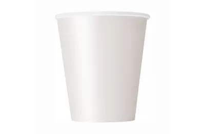 Papírové kelímky bílé 270 ml - 8 ks