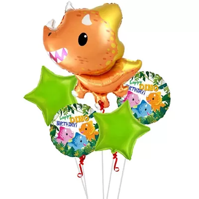 Sada foliových balonků Happy Dino birthday - 5 ks
