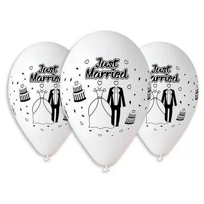 Latexový balonek svatební - Just Married 30 cm