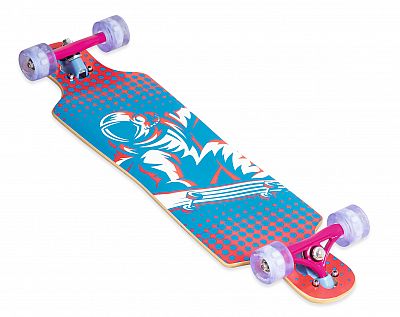 Muuwmi Longboard Compact ABEC 7 SPACE, se svítícími kolečky