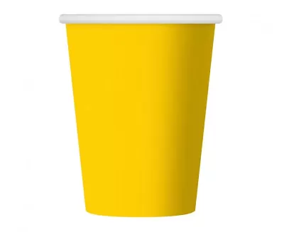 EKO papírové kelímky žluté 6 ks