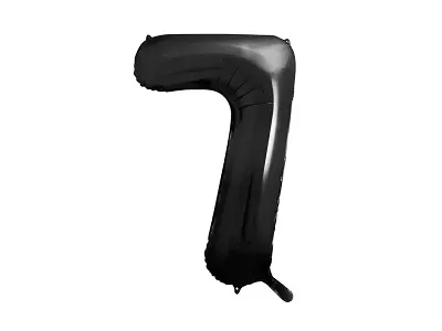 Foliová číslice - černá 7 - 86 cm