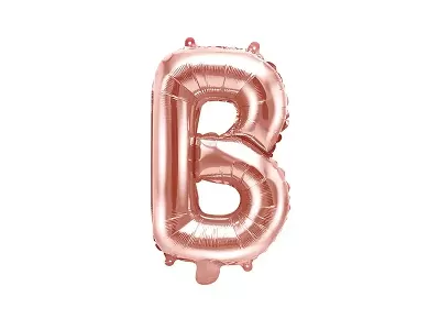 Foliové písmeno B rose gold 35 cm