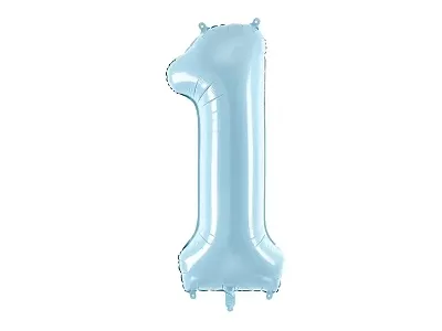 Foliová číslice - modrá 1 - 86 cm