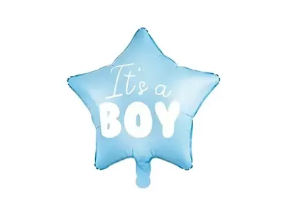 Foliový balonek hvězda Iťs a boy modrý 48 cm