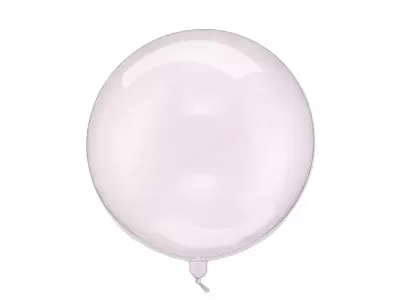 Dekorační bublina průhledná růžová 40 cm