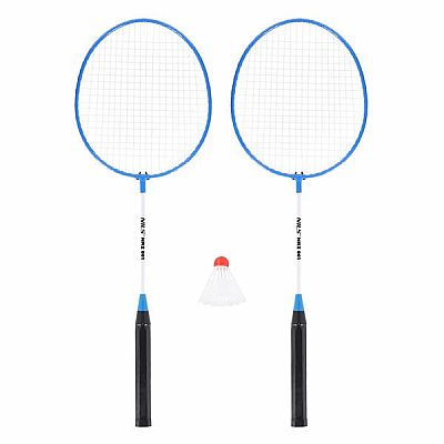 Sada 2 badmintonových raket a nylonové letky NILS NRZ001 modrá