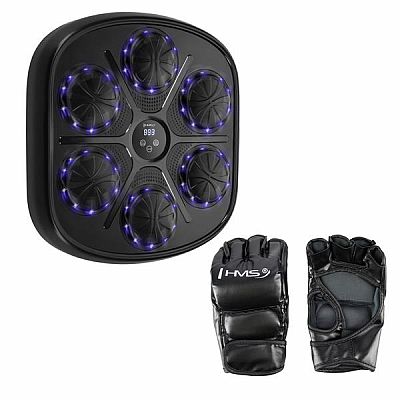 Elektronický boxerský terč HMS TB03 s LED, Bluetooth a rukavicemi (Music Boxing Machine)