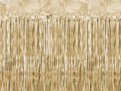 Matný zlatý party závěs 100 x 200 cm