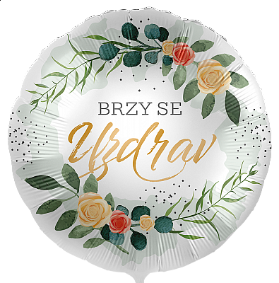 Fóliový balónek Brzy se uzdrav CZ - 43cm