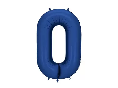 Foliová číslice námořnická modrá 0 - 86cm