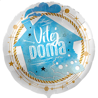 Fóliový balónek Vítej doma CZ - 43cm