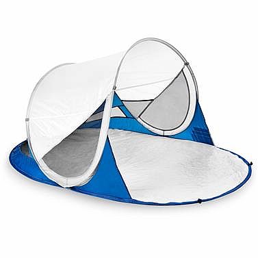 Spokey STRATUS Samorozkládací plážový stan, UV 40, 190 x 120 x 90 cm, bílý