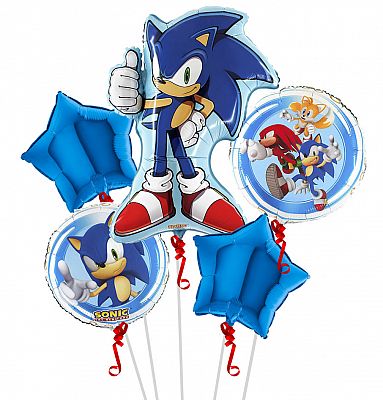 Sada fóliových balonků Ježek Sonic 5ks