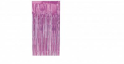 Světle růžový party závěs 100 x 200 cm