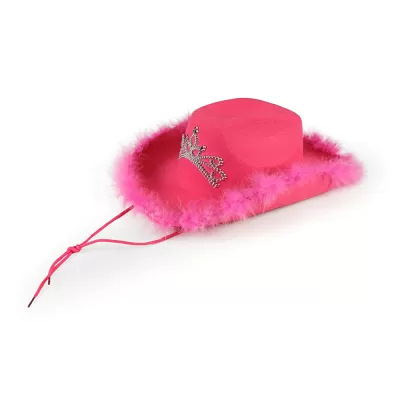 Kovbojský růžový klobouk