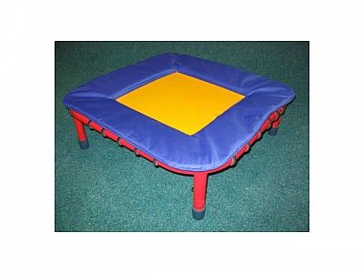 Trampolína gymnastická, nastavitelná na 1 straně, rozm. 70x70 cm, pružné lano