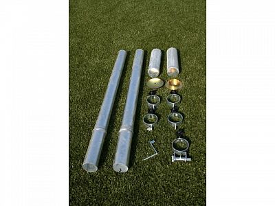 Nohejbalové sloupky do pouzder prům.102 mm (ZN) s objímkami + pouzdra a víčka, CERTIFIKÁT