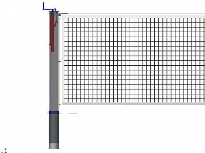 Nohejbalové sloupky do pouzder prům. 102 mm (ZN) s napínacím mechanismem + pouzdra a víčka, CERTIFIKÁT